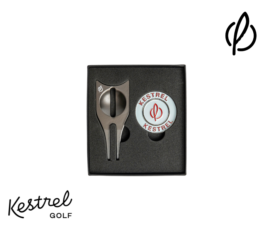 Gift Box: 5 in 1 Divot Tool + Poker Style Ball Marker – Kestrel Golf