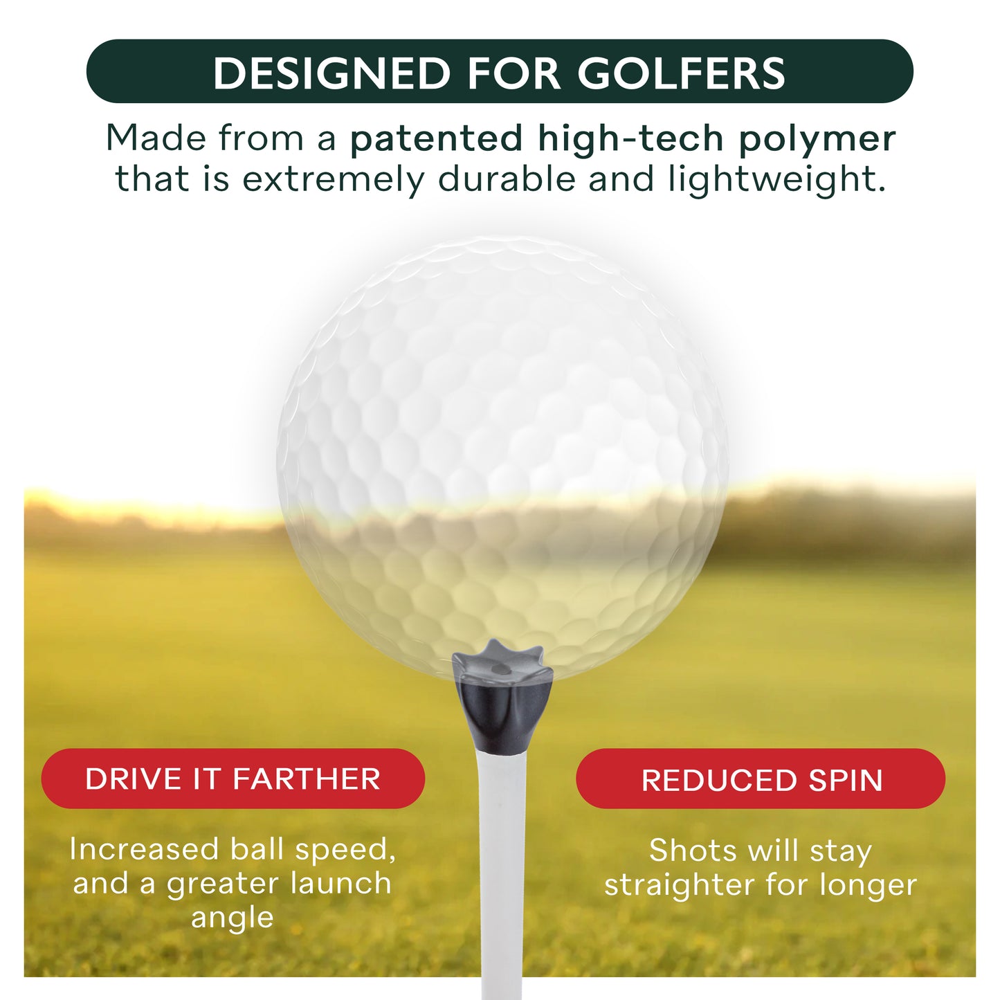 Performance Tee Pack - Lasts Longer, Reduce Spin, Drive Further